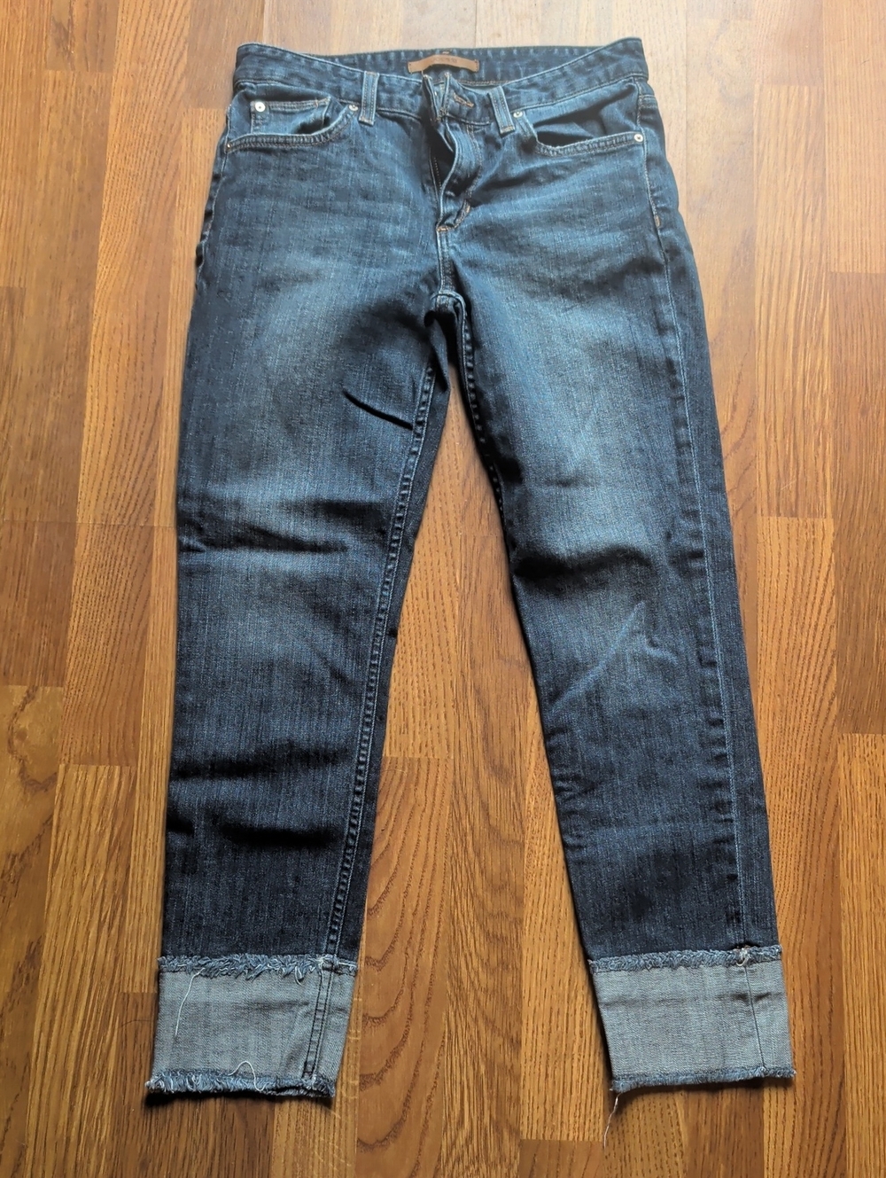 Joe's Jeans Dark Blue Cuffed Ankle Skinny Jeans
